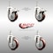 Service Caster 4 Inch 316SS Maroon Polyurethane 12mm Threaded Stem Caster Lock Brake, 2PK SS316TSTTL20S414-PPUB-MRN-M1215-2-S2 - alternate 5